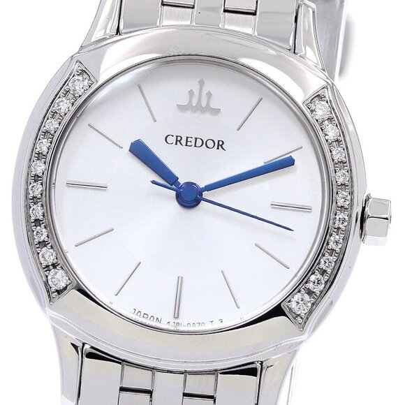 SEIKO CREDOR-0AR0 Silver Dial Quartz Ladies Watch_835098 - Picture 1 of 6